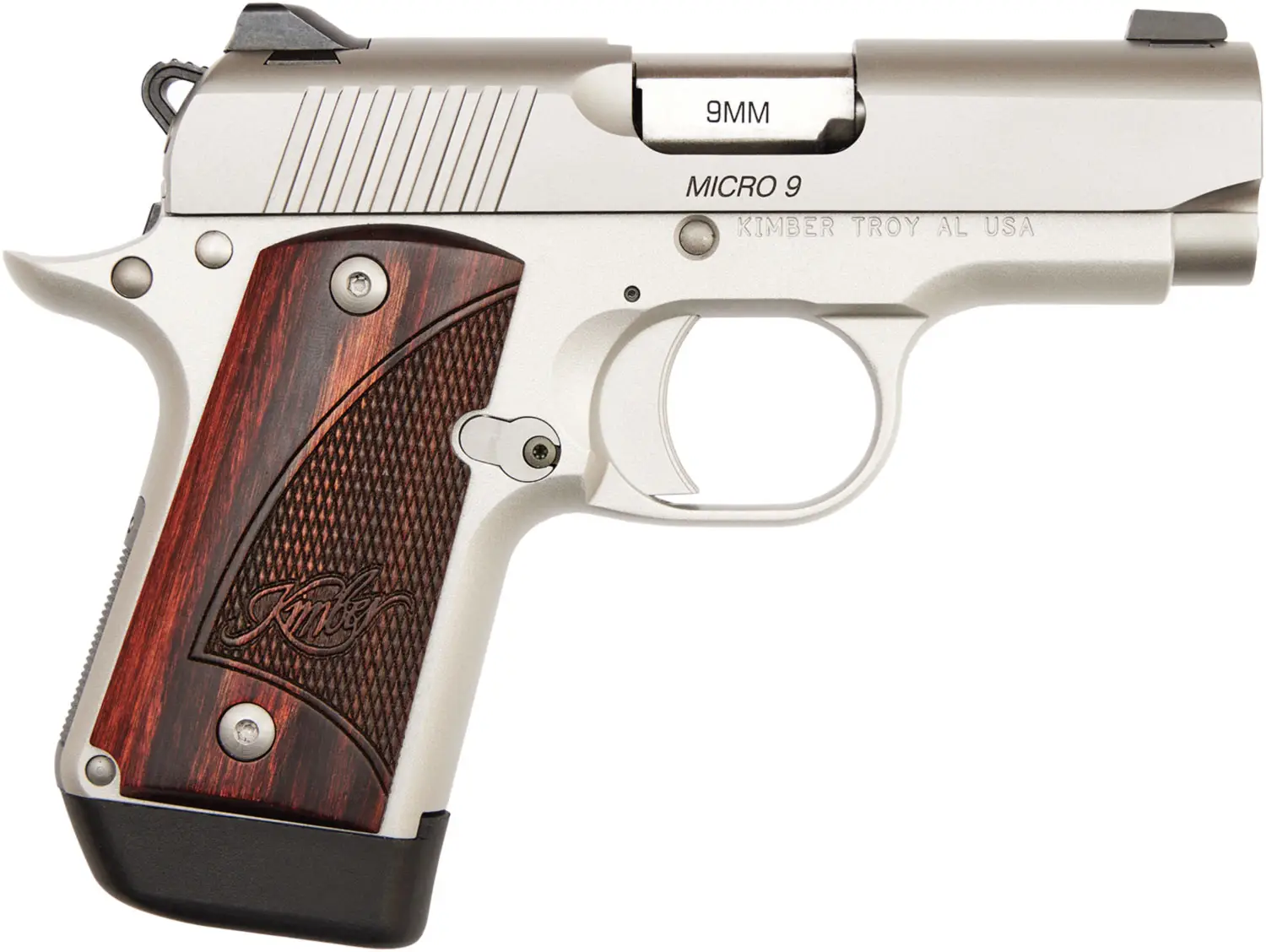Пістолет спортивний Kimber 1911 Micro 9 Stainless Rosewood кал. 9мм (9х19)