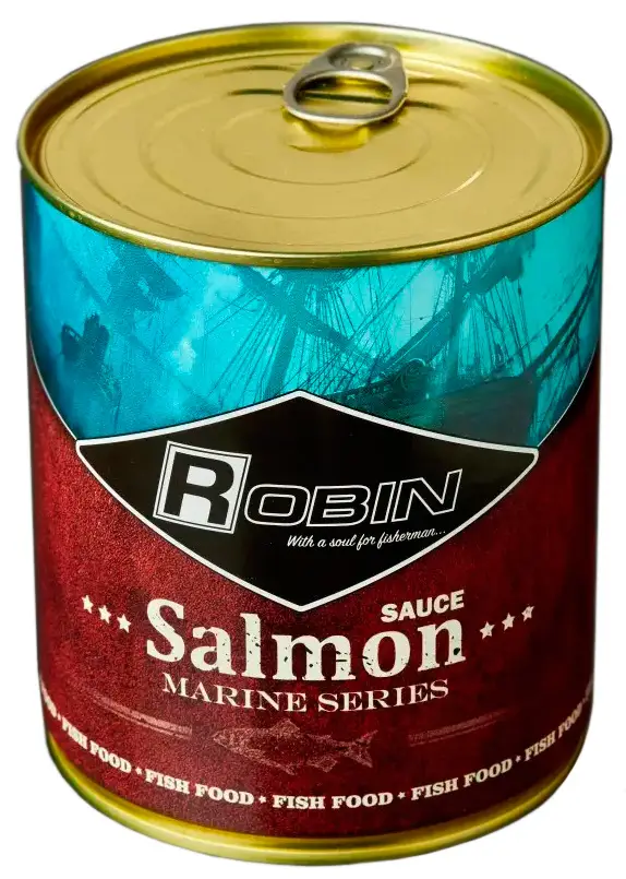 Добавка Robin Лосось дробленый 900мл (ж/б)
