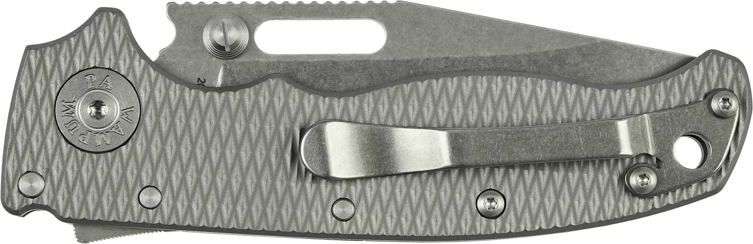Нож Demko AD20.5 Clip Point 20CV Milled Titanium (205-20CV-TI-TEX