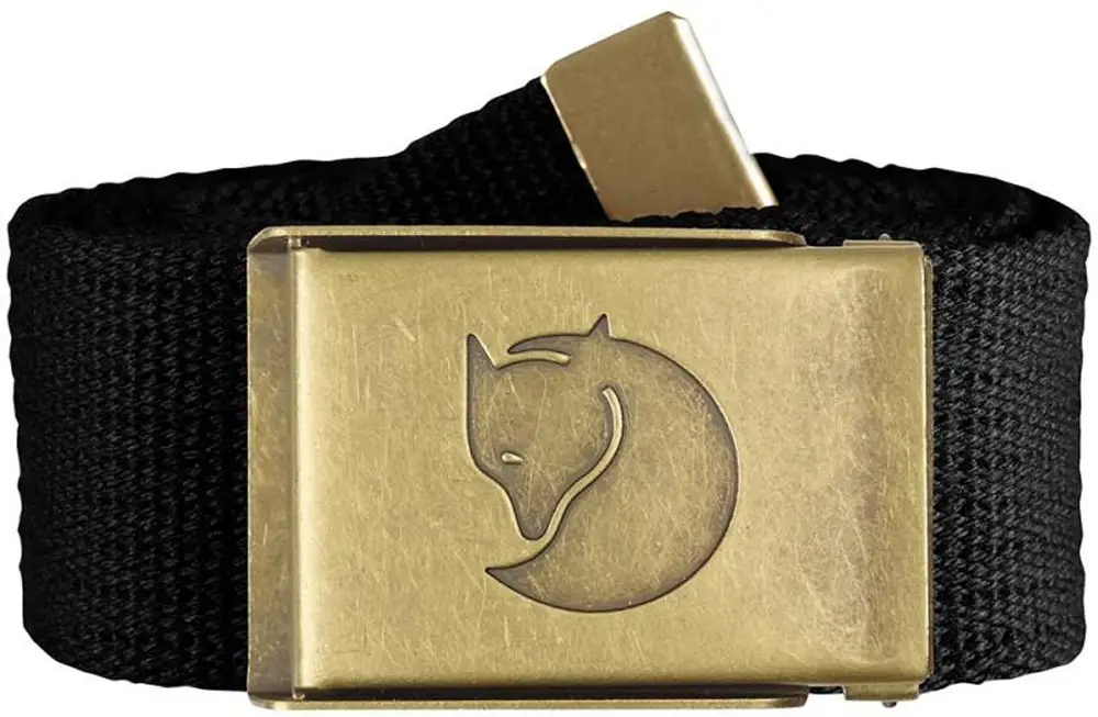 Ремень брючный Fjallraven Canvas Brass Belt 4 cm 4см Black