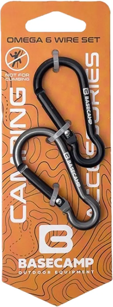 Карабин Base Camp Omega 6 Straight Set 2шт Black/Grey