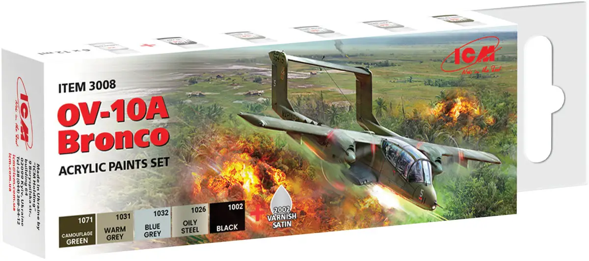 Набор акриловых красок ICM Holding для OV-10A Bronco 6х12 мл