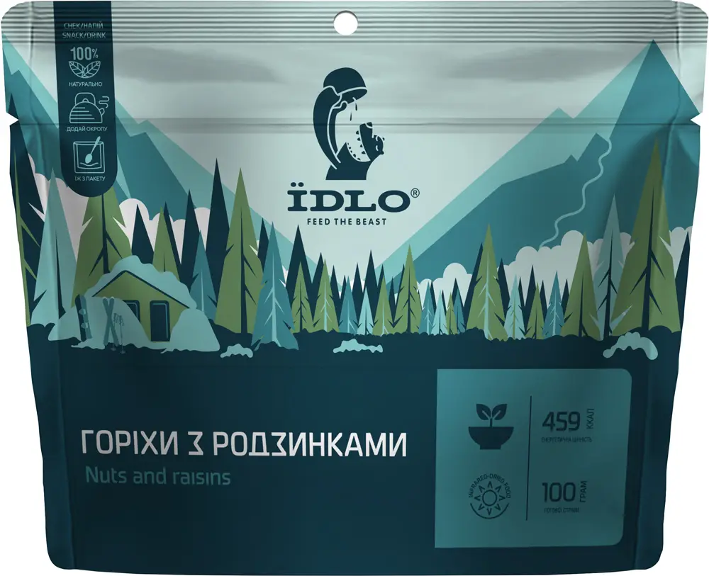 Горіхи ЇDLO з родзинками 100 г