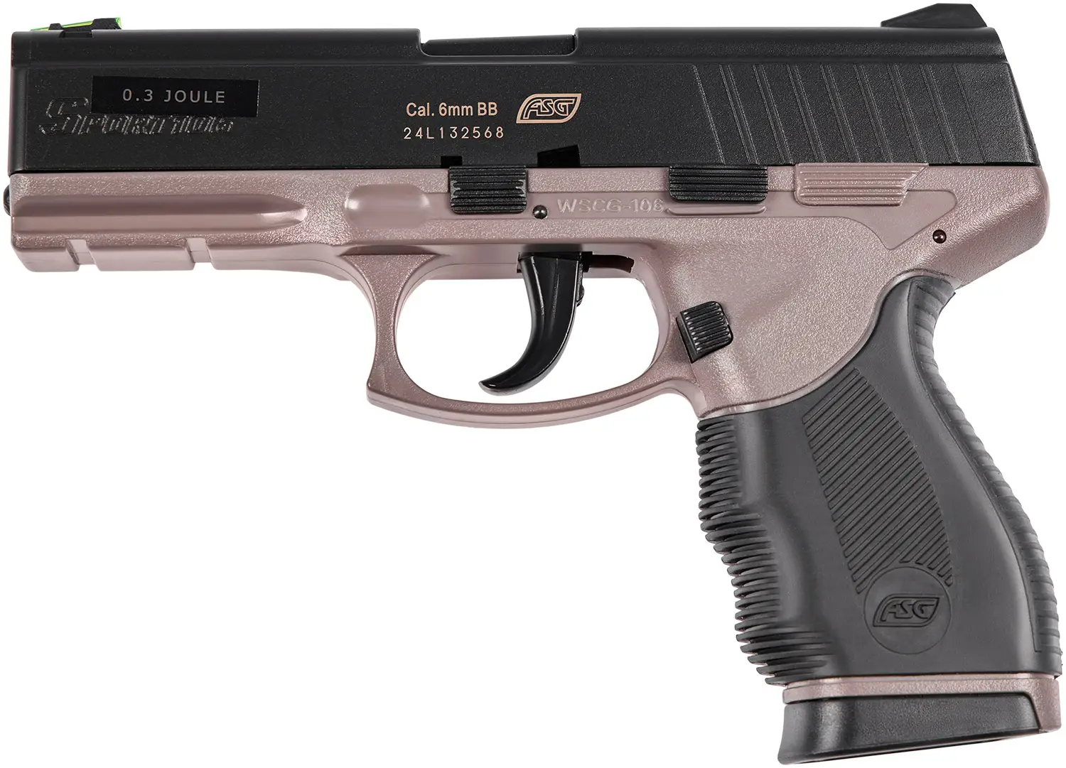 Пістолет страйкбольний ASG Sport 106 Spring 6 мм Black/FDE