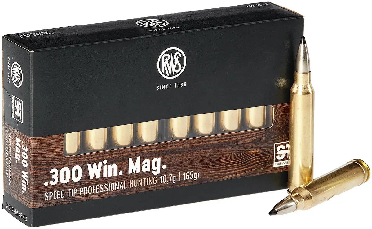 Патрон RWS кал. 300 Win Mag куля SPEED TIP PRO маса 10,7 г/165 гран
