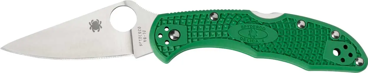 Ніж Spyderco Delica4 Flat Ground Green