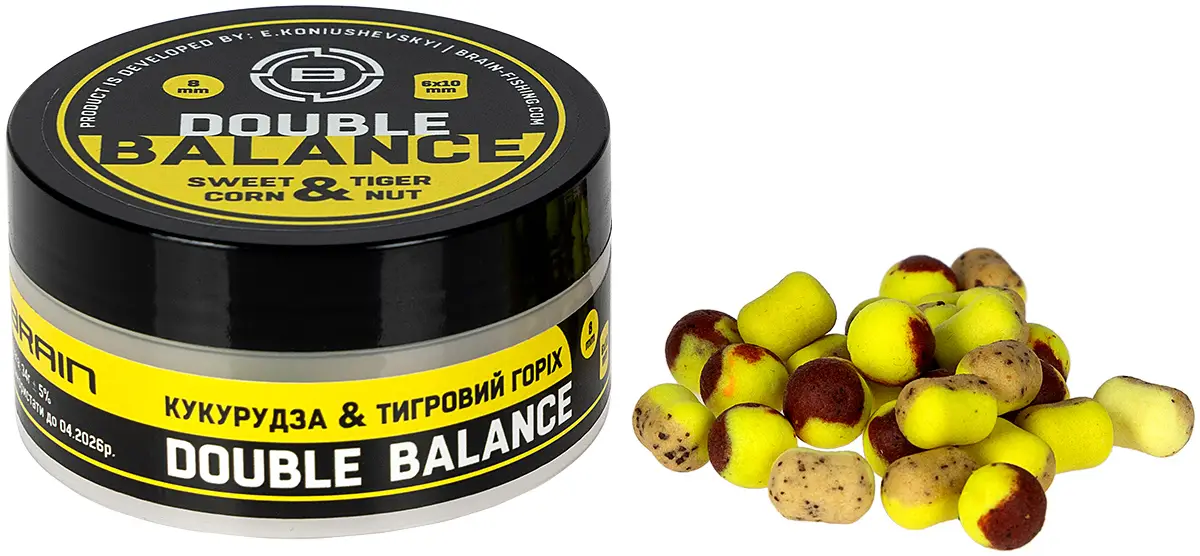 Бойли Brain Double Balance Sweet Corn & Tiger Nut (кукурудза + тигровий горіх) 8+6х10mm