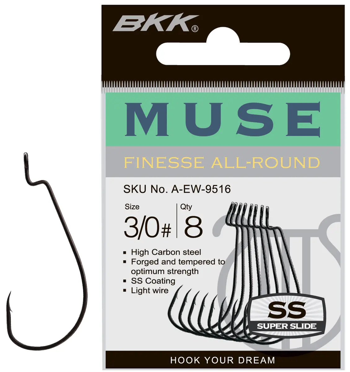 Крючок BKK Muse #1 (9 шт/уп)