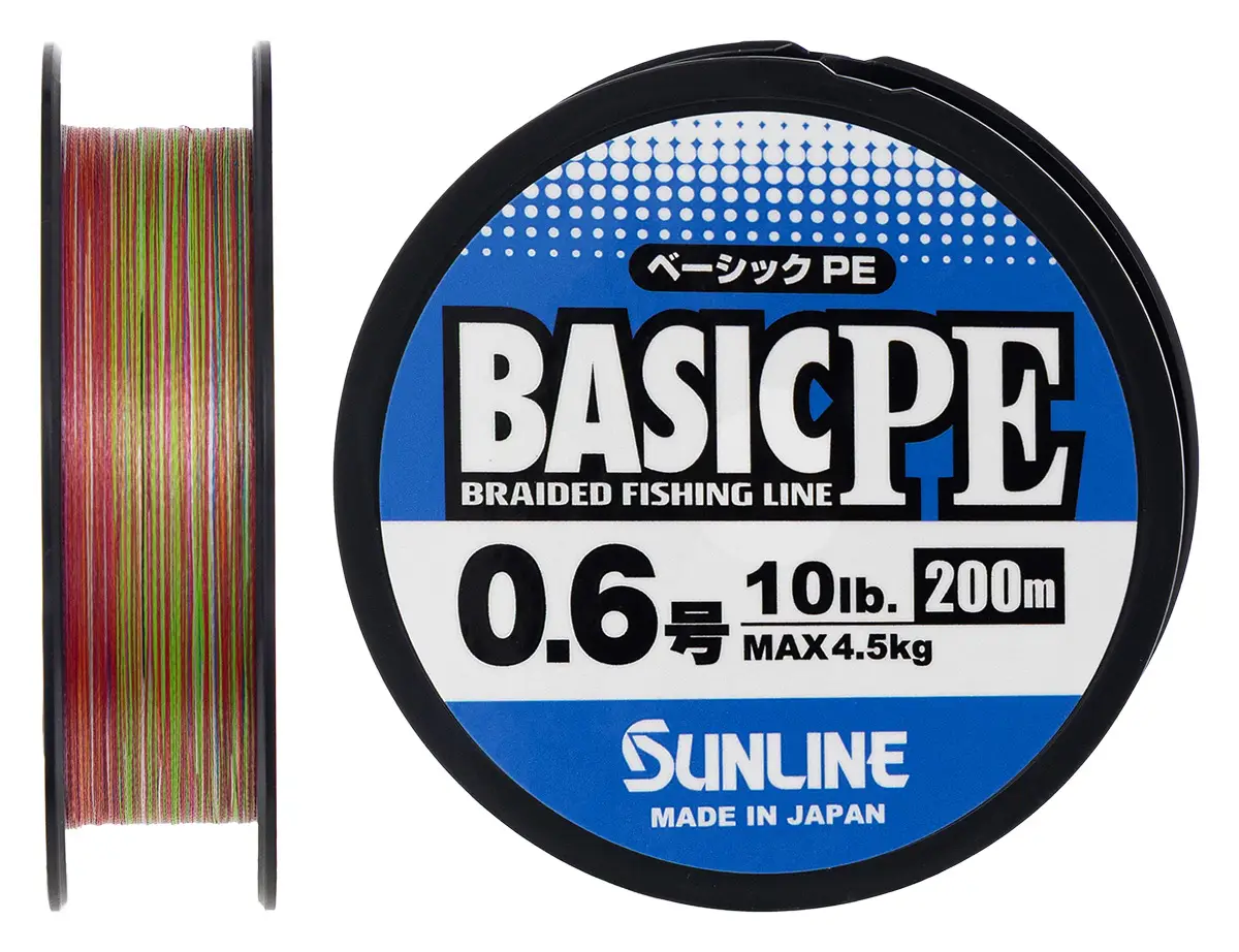 Шнур Sunline Basic PE 200m (Multi Color) #0.6/0.132mm 10lb/4.5kg