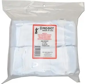 Патч для чищення Pro-Shot кал. 12 - 16. Квадратний. 500 шт/уп