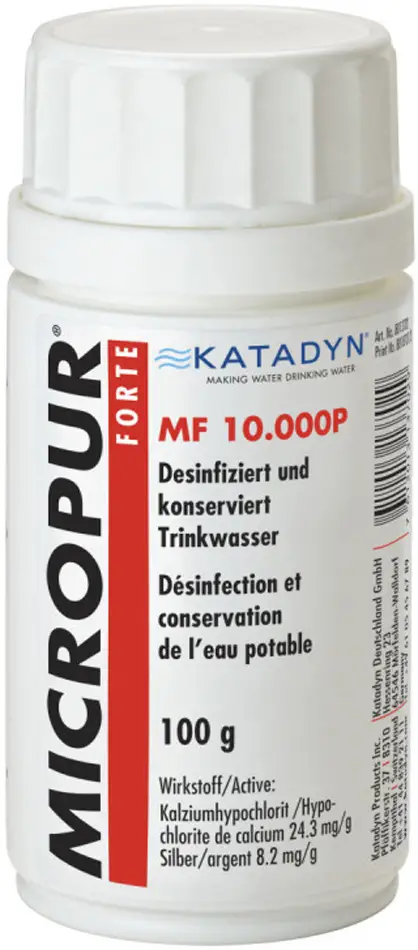 Порошок для дезинфекции воды Katadyn Micropur Forte MF 10.000P 100г