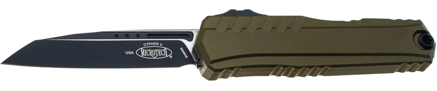 Ніж Microtech Cypher II S/E Black Blade OD Green