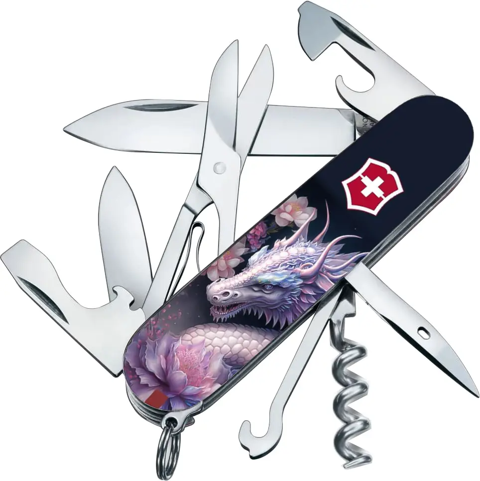 Ніж VICTORINOX 1.3703.3_Z3280p Swiss Army Climber Zodiac Чарівний дракон