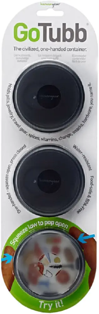 Набір контейнеров Humangear GoTubb 3-Pack Small Black/Black/Black