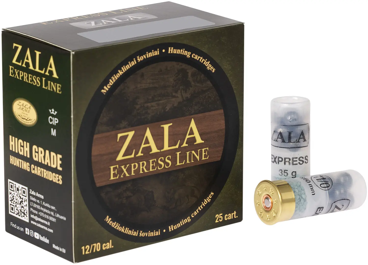 Патрон Zala Arms Express (без контейнера) кал. 12/70 картечь (8,6 мм) навеска 35 г