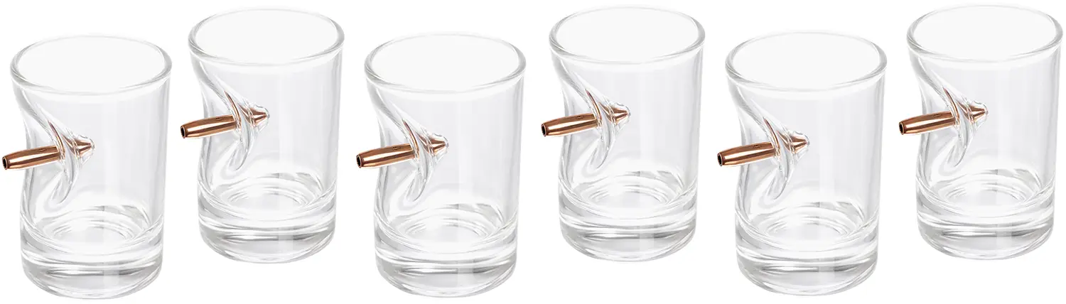 Набор посуды GUN&FUN из 6 рюмок c пулей кал. 5.45