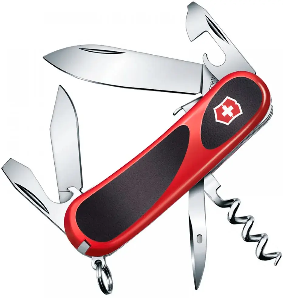 Ніж VICTORINOX 2.3603.SC Delemont EvoGrip червоний/чорний