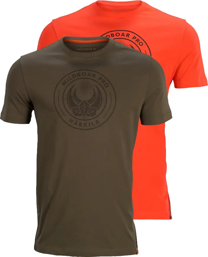 Футболка Harkila Wildboar Pro S/S 3XL Зеленый/Оранжевый