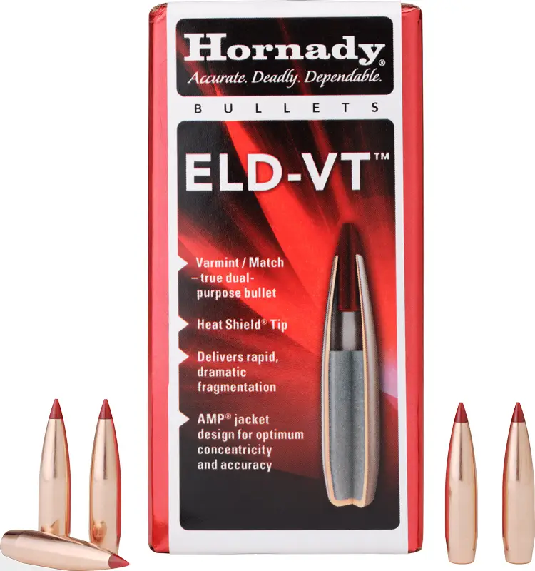 Куля Hornady ELD-VT кал. 243 Win маса 80 гр (5.2 г) 100 шт