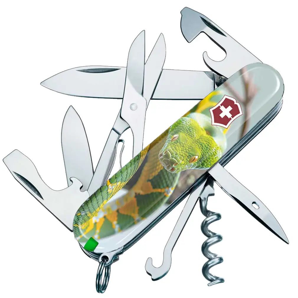 Нож Victorinox Swiss Army Climber Zodiac. Зеленая змея