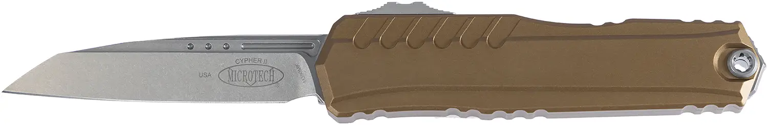 Ніж Microtech Cypher II Stonewash Tan