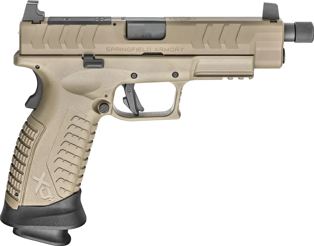 Пистолет спортивный Springfield XD-M ELITE 4.5″ OSР THREADED кал. 9 мм (9х19). FDE
