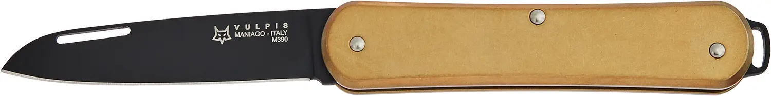 Нож Fox Vulpis Black Blade Brass
