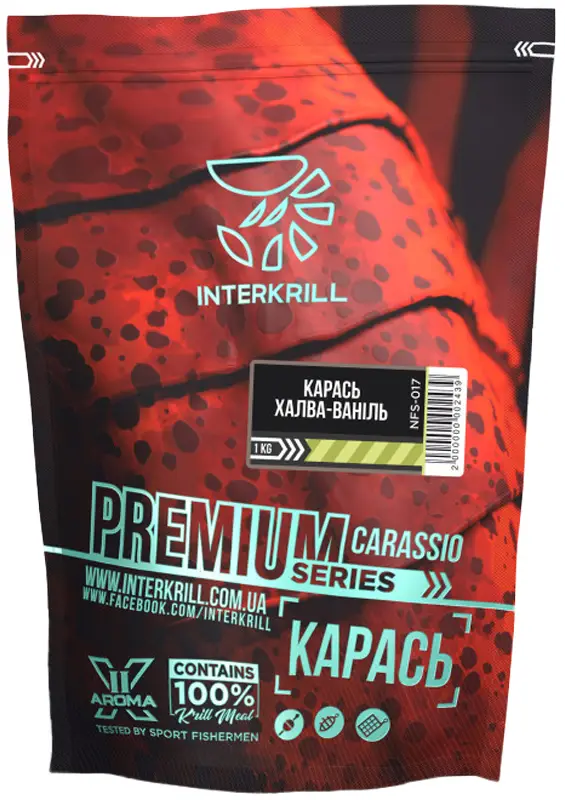 Прикормка INTERKRILL PREMIUM SERIES Карась-Халва-Ваніль 1kg