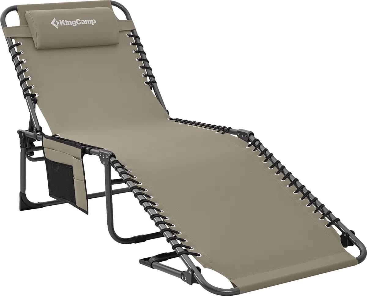 Розкладачка KingCamp Classic Adjustable Cot. Beige