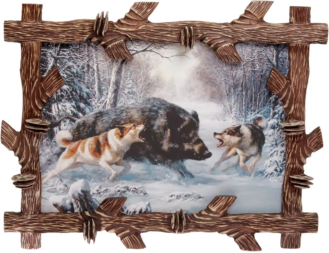 Картина "Кабан и лайки"