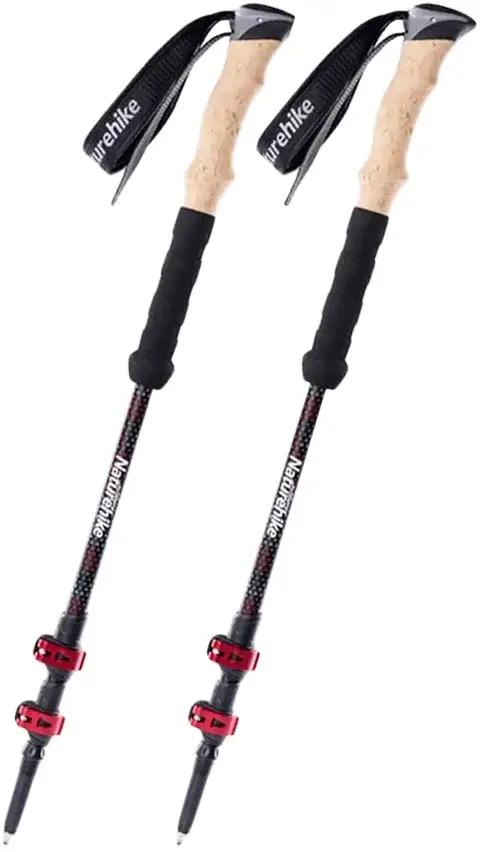 Трекінгові палиці Naturehike NH20DS003 135см 2шт Black/Red