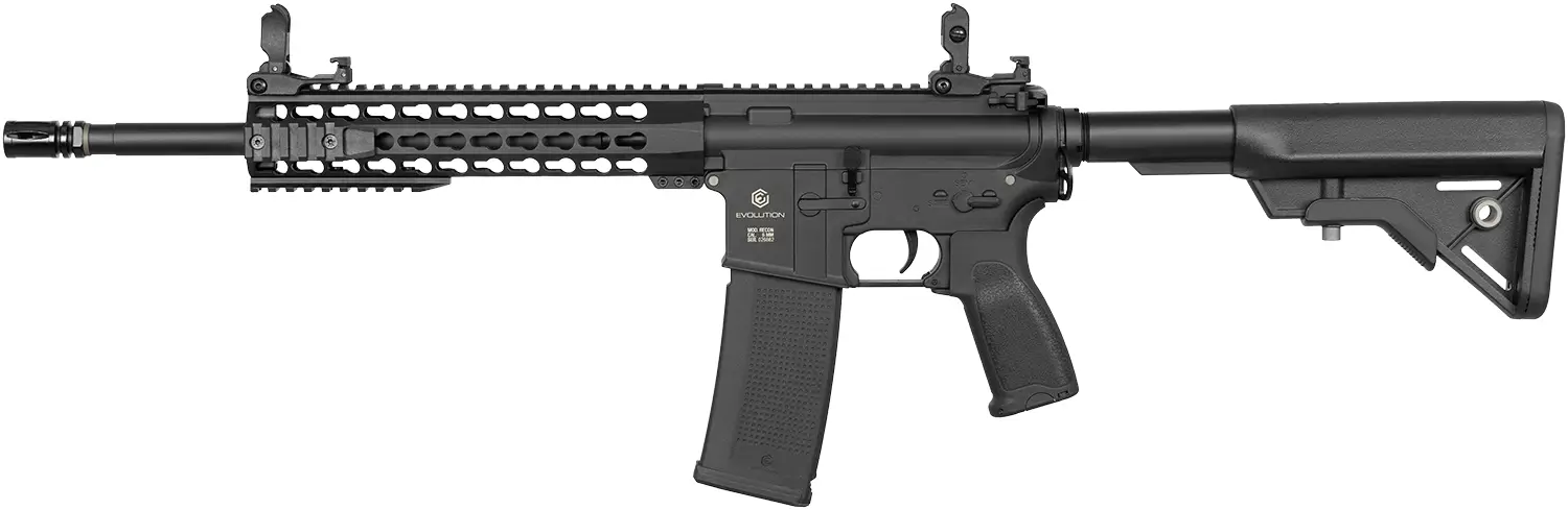 Гвинтівка страйкбольна Evolution Recon Superlite 14.5" Carbontech AEG 6 мм Black