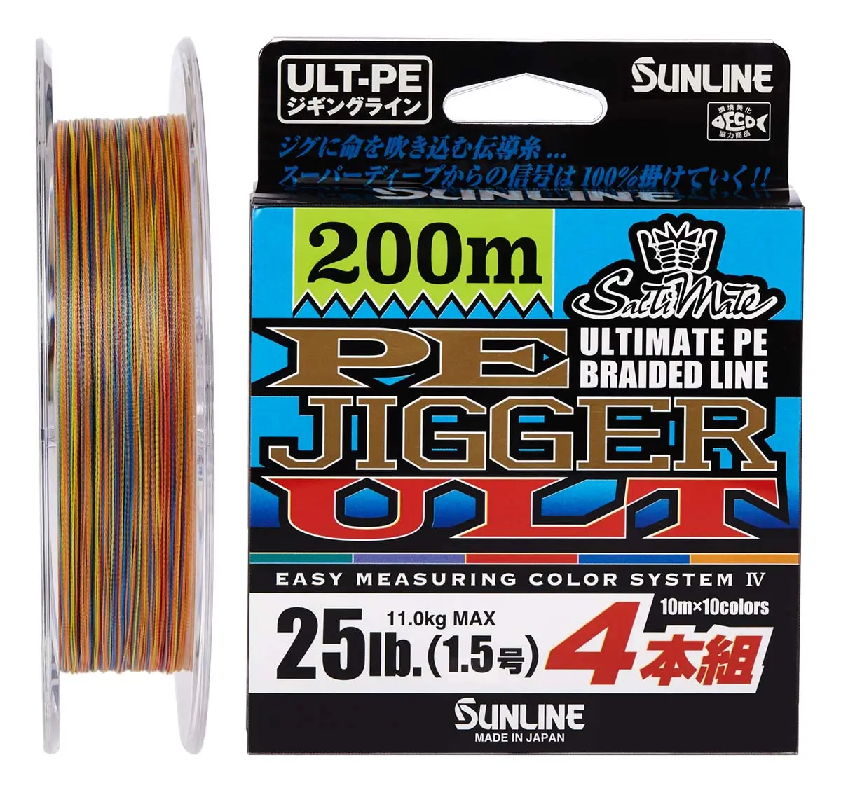 Шнур Sunline PE-Jigger ULT 200m (multicolor) #1.7/0.225mm