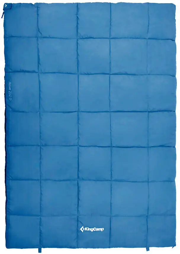 Спальний мішок KingCamp Active 250 Double L Comf +11°C / Lim +5°C / Extr -6°C Blue