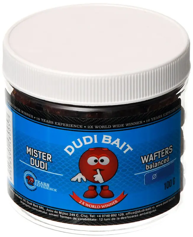 Бойлы Dudi Baits Hook Bait Wafters Balanced Mister Dudi 12mm & 14mm 100g