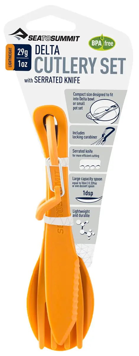 Набір столових приборів Sea To Summit Delta Cutlery Set Orange