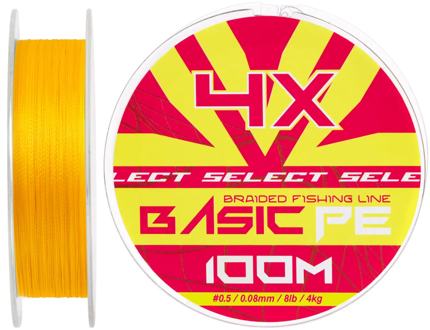 Шнур Select Basic PE Orange 150m #0.5/0.08mm 8lb/4kg