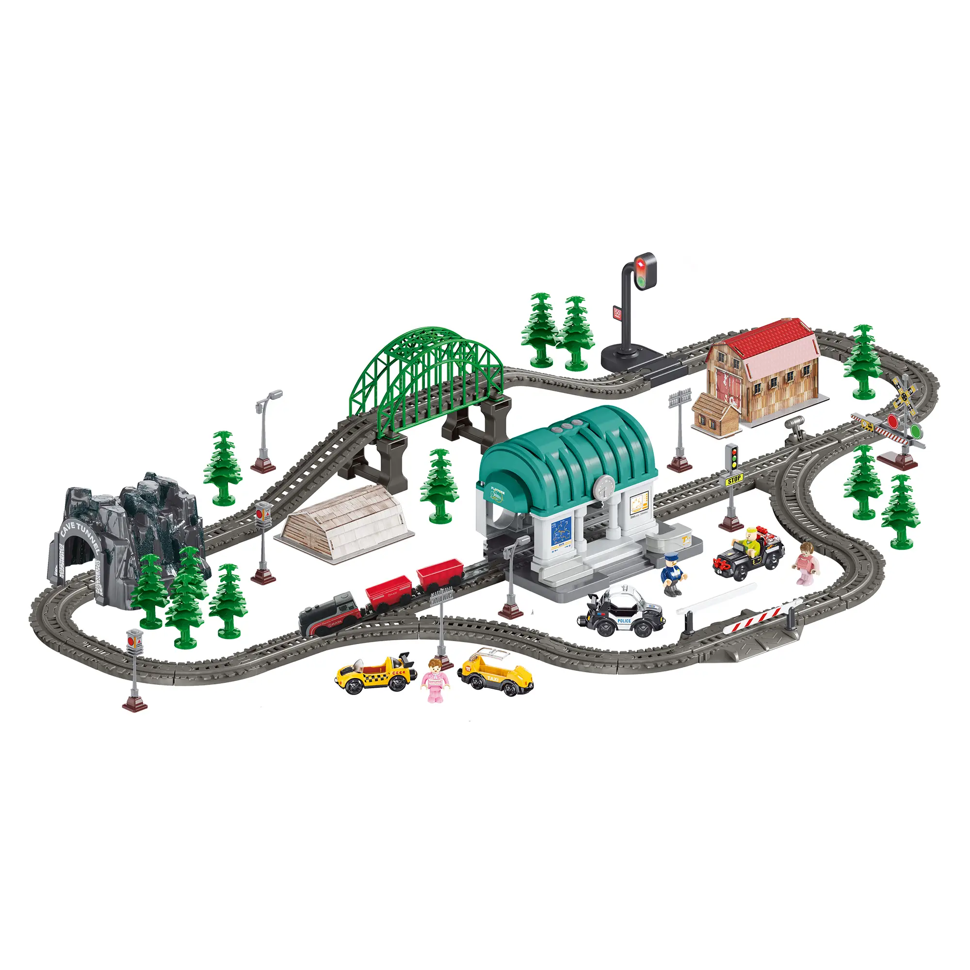 Игровой набор OTAMANKO Странствующий Экспресс 108 деталей Черный/красный