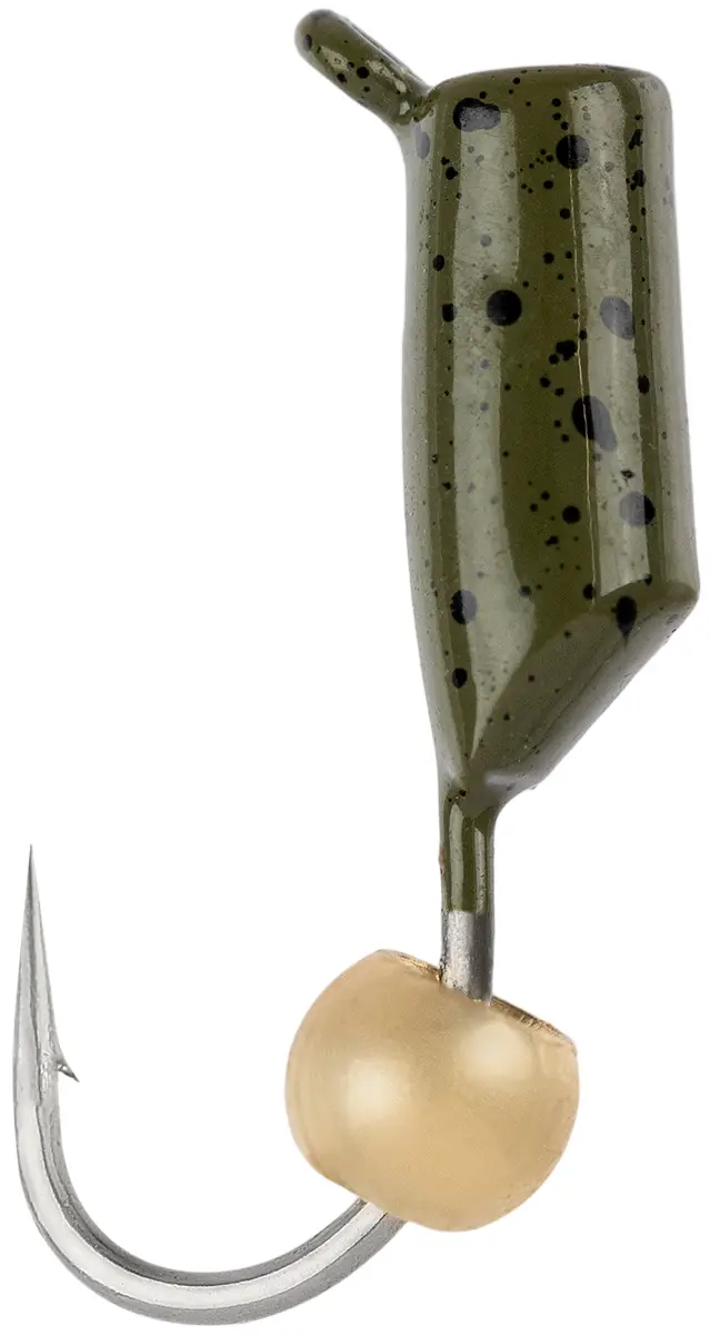 Мормишка вольфрамова Viking Fishing Rigabik+bead 0.35g 2mm Olive+G (5шт)