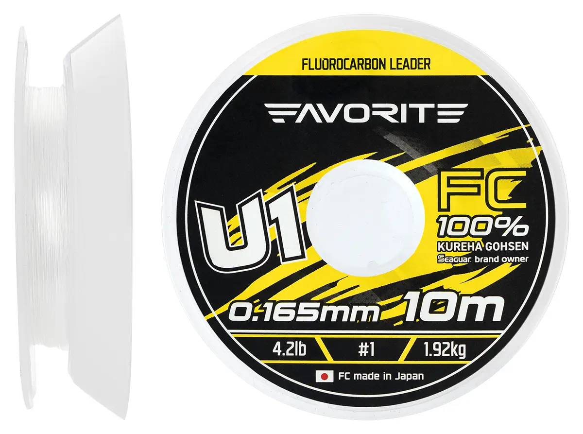Флюорокарбон Favorite U1 FC 10m #1.0/0.165mm 4.2lb/1.92kg