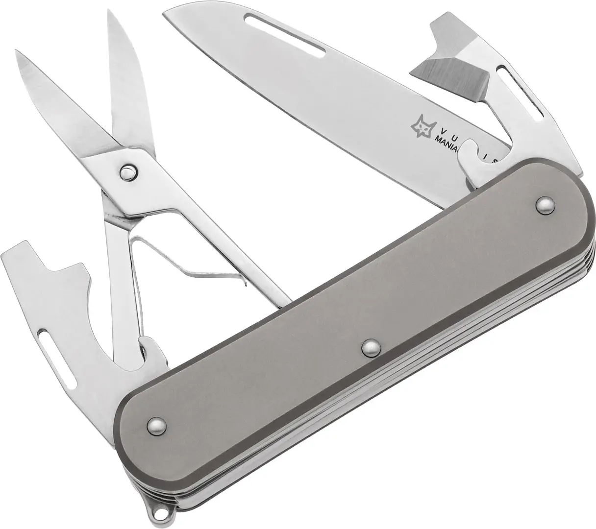 Ніж багатофункціональний Fox Vulpis Titanium Gray. 4 інструменти