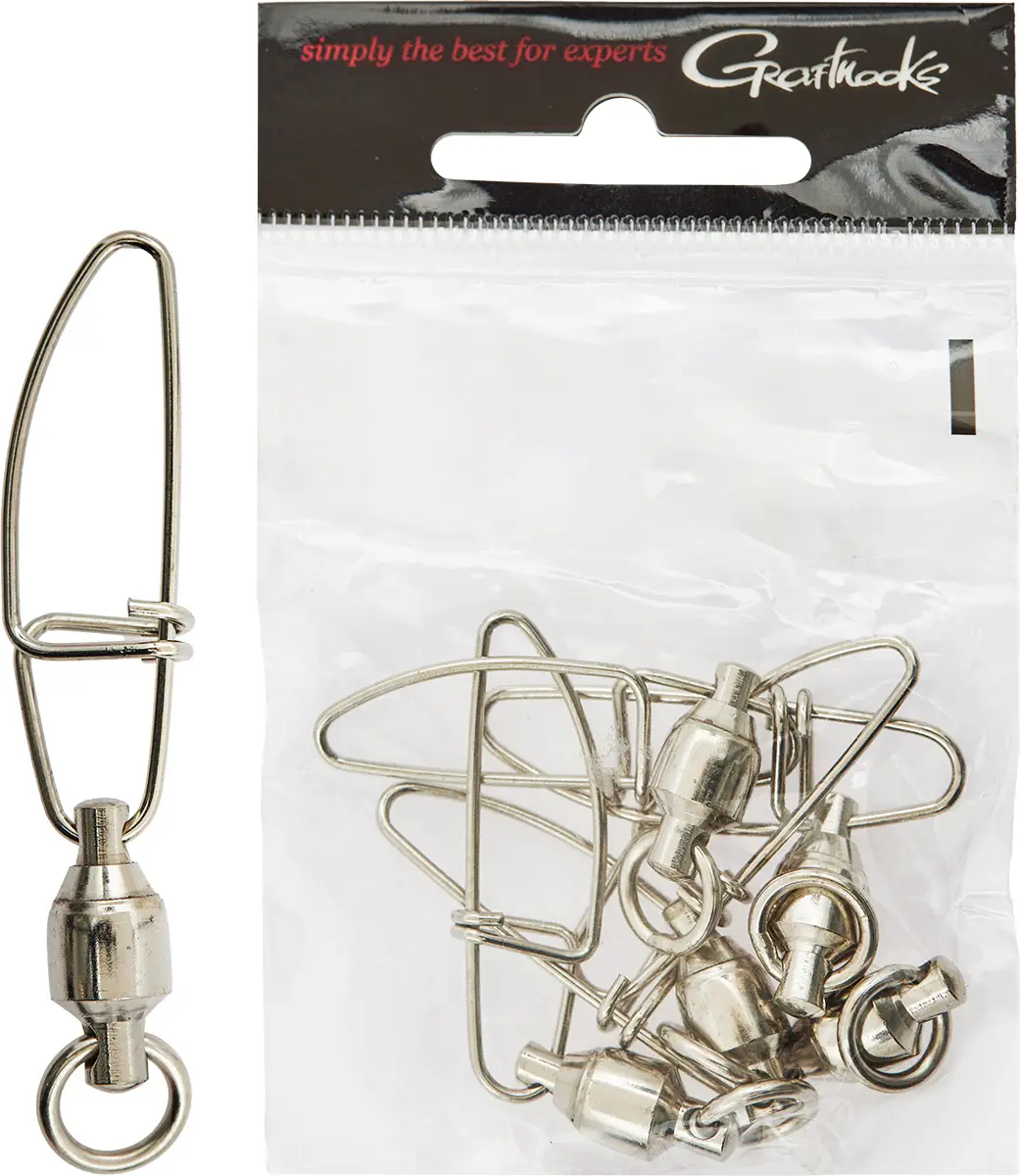 Вертлюжок з застібкою Prohunter Single Rolling BallBearing Swivel With Dual Lock #7 Black Nickel (5 шт/уп)