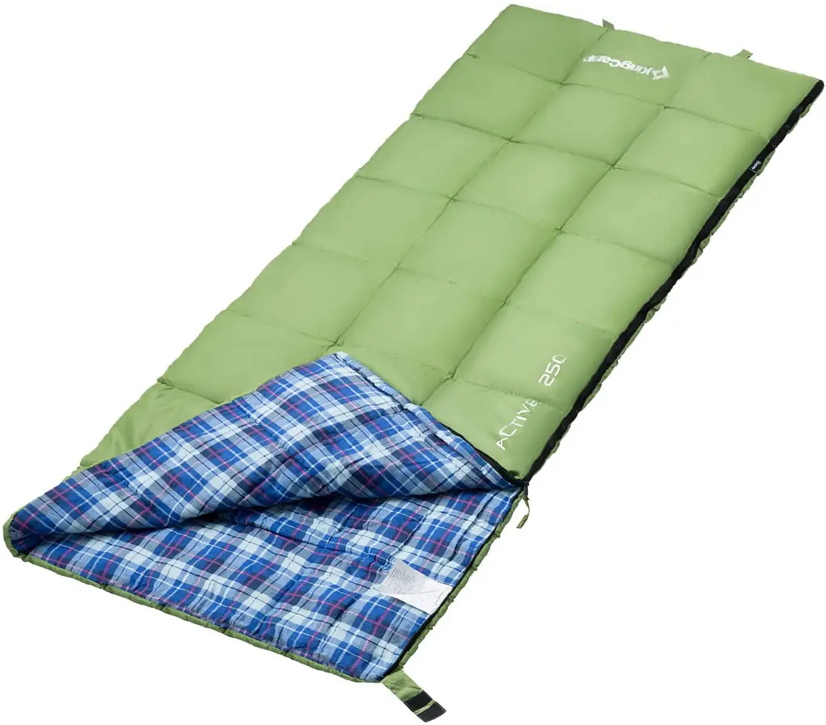 Спальний мішок KingCamp Active 250 R Comf +12°C / Lim +6°C / Extr -5 ° C Green