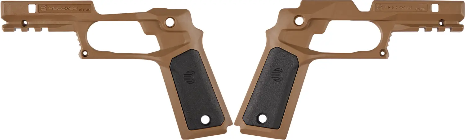 Накладки на рукоять Recover Tactical CC3P Tan для 1911 Black/Tan