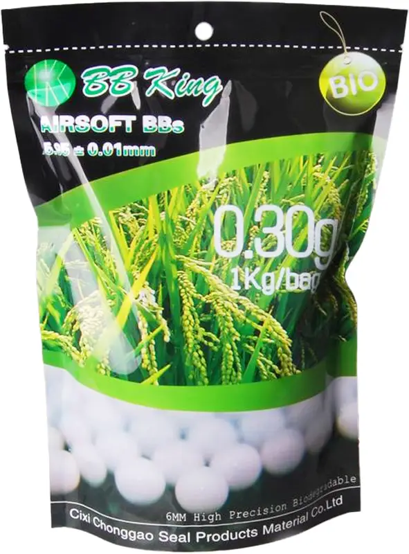 Страйкбольные шарики BB King Biogradable 6 мм 0,30 г 1кг/уп
