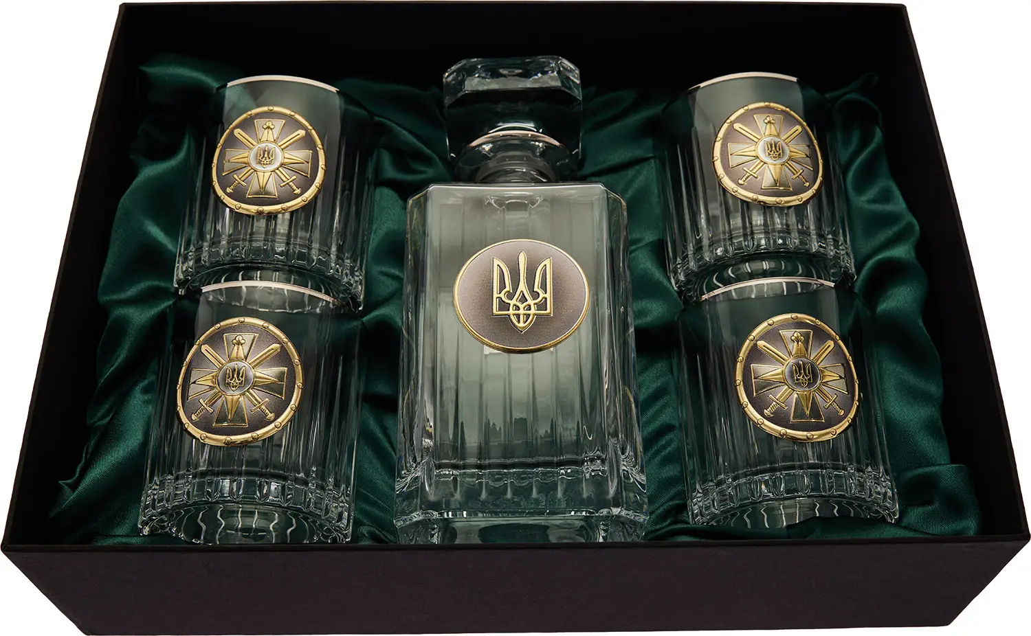 Подарочный набор Boss Crystal "ВСУ" графин + 4 бокала