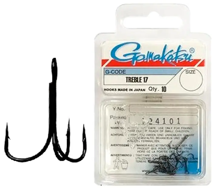 Трійник Gamakatsu Treble 17F Black №16 (10шт/уп)