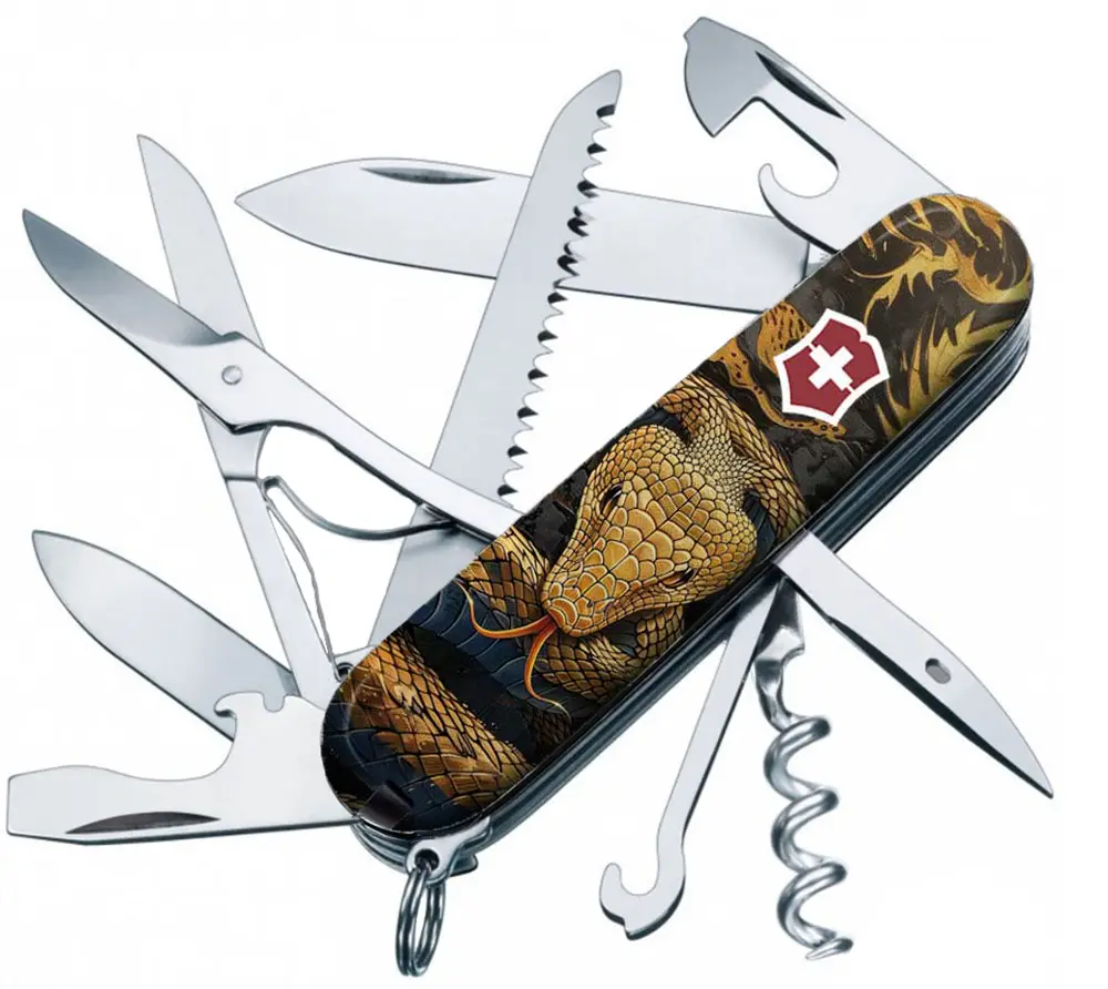 Ніж Victorinox Swiss Army Huntsman Zodiac. Дерев’яна змія