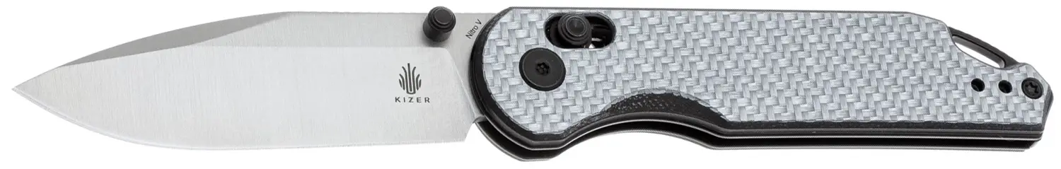 Ніж Kizer Assassin Nitro-V G10 CF Silver & Black