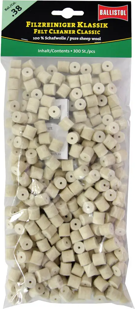 Патч для чищення Ballistol повстяний класичний для кал. 9 мм. 300шт/уп